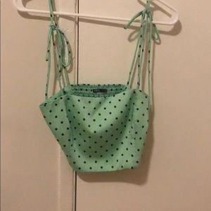 Zara polka dot top